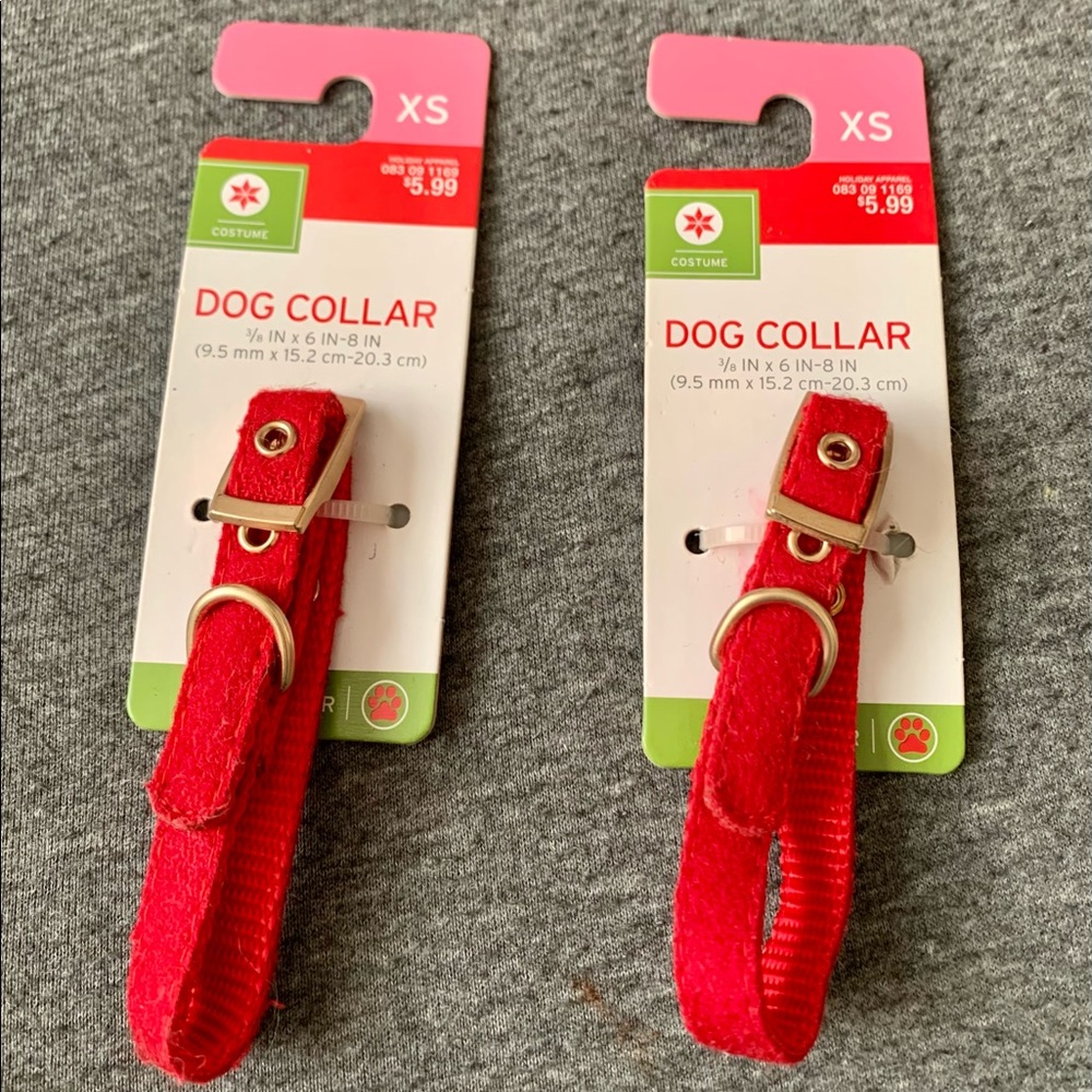 ❤️🎁NEW Two Boots & Barkley dog/cat animal red collars- XS